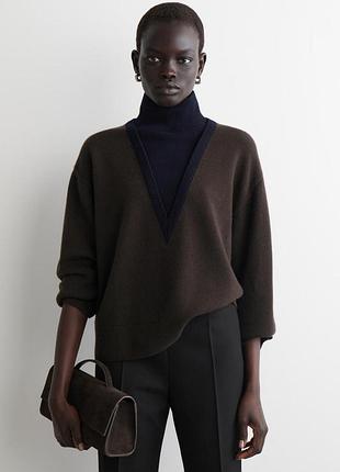 Джемпер женский cos layered merino wool high-neck jumper / l