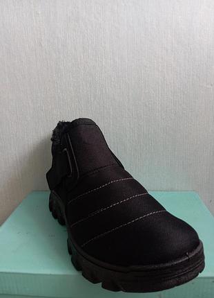 Кроссовки, зимние, унисекс,черные 3