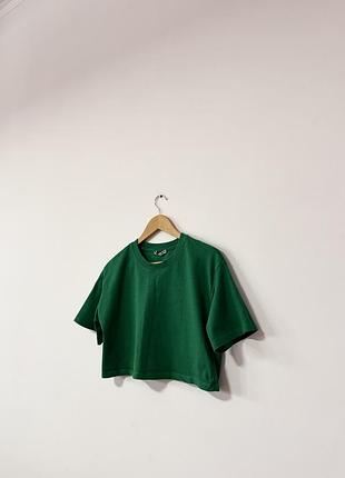 Котонова вкорочена футболка zara🌿
