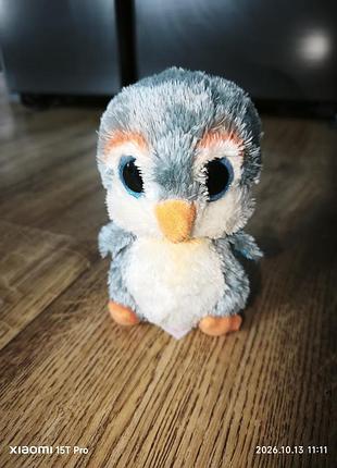 М'яка іграшка ty пінгвін fisher, 15 см. глазастик