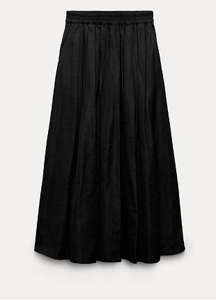 Жіноча довга спідниця zara чорна