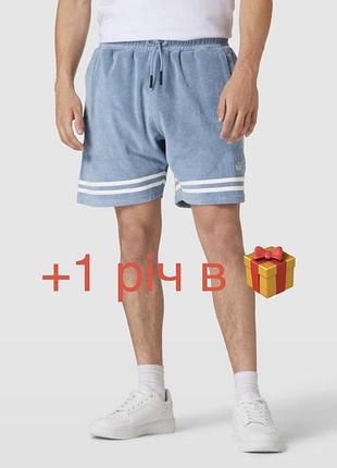 Махрові котонові шорти спортивні сині блакитні ellesse