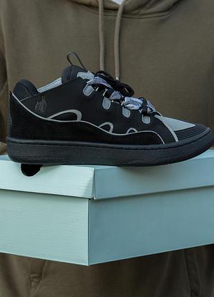 Lanvin curb sneakers black grey 6