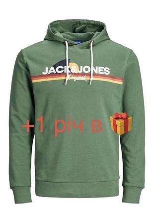Худі з капюшоном кофта світшот зелене jack & jones