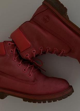 Черевики жіночі timberland червоні, розмір 38