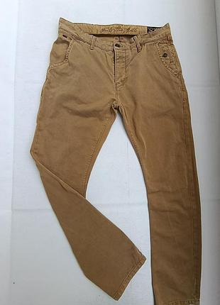 Горчичные джинсы / брюки mills brothers мужские плотные р. l (w32/l34 )