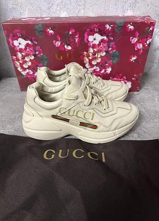 Кросівки шкіряні дитячі gucci 100% оригінал