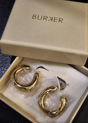 Сережки каффи жіночі burker золоті