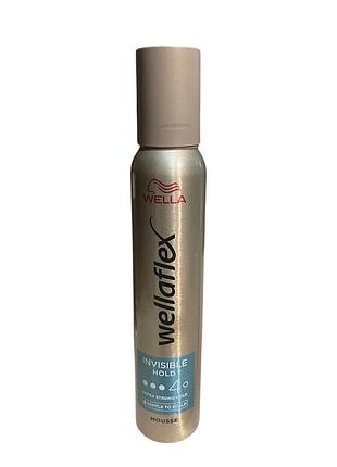 Мусс для волос wellaflex invisible hold 4 невидимая фиксация 200 мл 2409