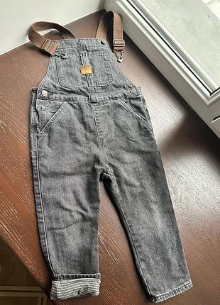 Джинсовий комбінезон zara для хлопчика, сірий