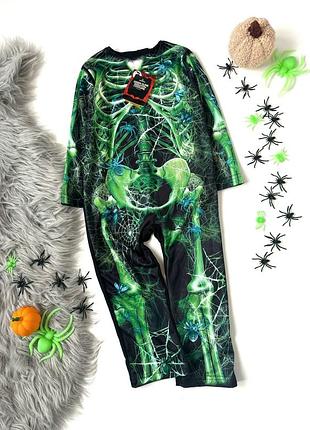 Карнавальный комбинезон, костюм скелет, зомби на halloween morrisons 3-4 года