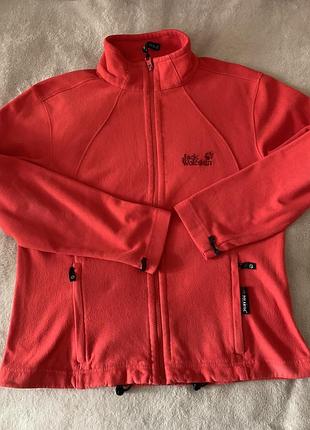Jack wolfskin флисовая кофта на змейке зипка p.m-l