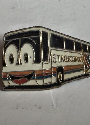 Stagecoach ticket badge company , vintage 90-х - корпоративний металевий емалевий значок - 1,5 х3 см