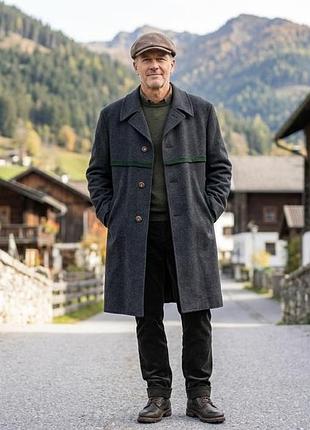Вінтажне шерстяне австрійське пальто baur foradori tyrol (loden / trachten), розмір 54-56