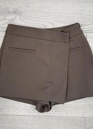 Коричнева спідниця шорти zara