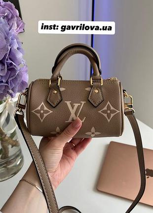 Сумочка nano monogram empreinte bicolor🤎