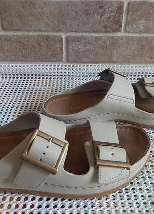 Кожаные шлепки clarks 39р 3