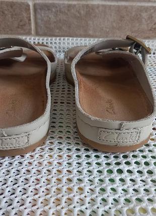 Кожаные шлепки clarks 39р 4