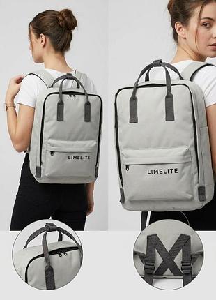 Рюкзак міський limelite сірий, поліестер
