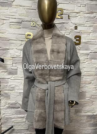 Пальто з хутром норки