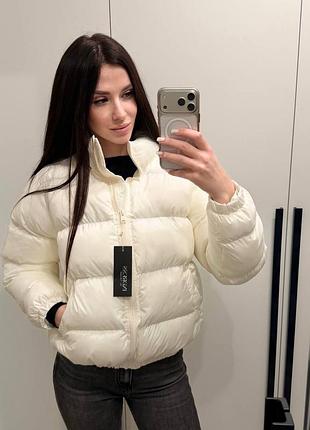 Новинка♥️деми куртка биопух, теплая осенняя куртка 💥 цвет: молоко, черный, шоколад, белая куртка, шоколадная куртка