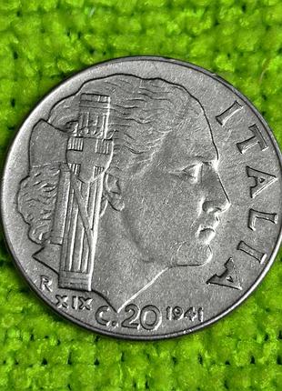 20 чентезимо 1941 год 
итальялия