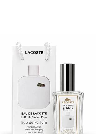 Парфюм чоловічий eau de lacoste lacoste l. 12.12 blanc - pure, 50 мл, сумка. в стилі бренду