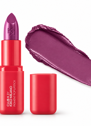 Кремова помада для губ kiko milano club k pigment pop lipstick - 19 club kid — фіолетова (000110-19)