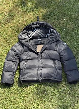 Пуховик чоловічий burberry зимовий чорний