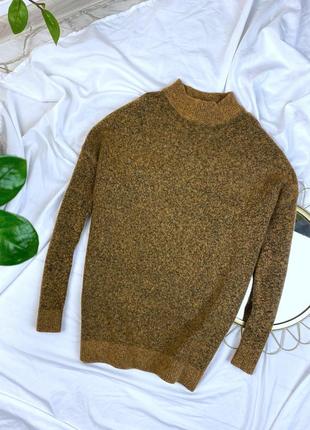 Горчичный рыжая кофта пуловер шерсть шерстяная полиамид джемпер свитер monki1 фото