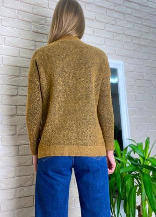 Гірчичний руда кофта пуловер шерсть вовняна поліамід джемпер светр monki7 фото