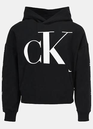 Стильне укорочене худі, толстовка calvin klein (оригінал)