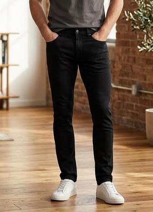Мужские джинсы selected homme р. 34/36 skinny fit черные