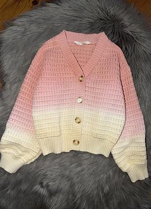 Супер крутий стильний якісний кардиган на дівчинку 6/7р m&s collection