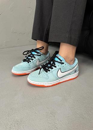 Nike sb dunk low gulf blue/orange 4