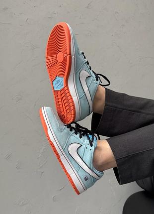 Nike sb dunk low gulf blue/orange 3