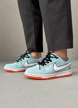 Nike sb dunk low gulf blue/orange 5