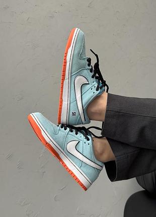 Nike sb dunk low gulf blue/orange 10