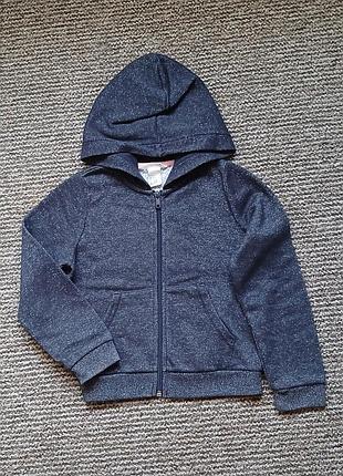Худи на молнии, утепление флис h&amp;m 110-116см. 4-6р. состояние идеально.