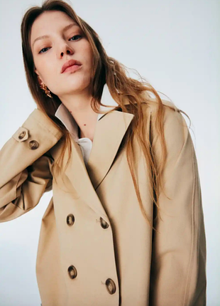 Тренч жіночий вкорочений h&m розмір xs