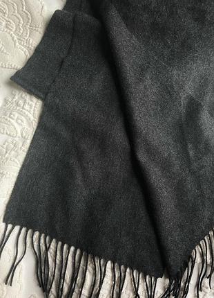 Кашемировый шарф uniqlo cashmere scarf в темно-сером цвете
