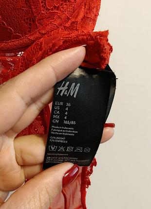 H&amp;m кружевной боди размер s 8