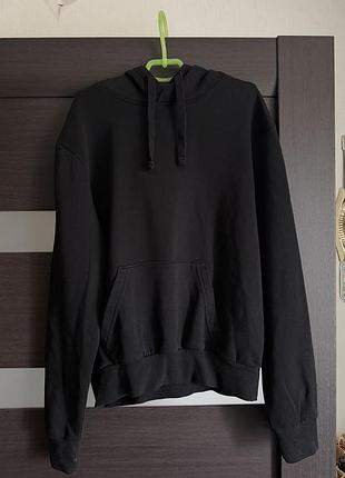 Чорне худі з капюшоном h&m