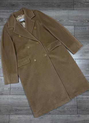Оригінальне вінтажне вовняне двобортне пальто maxmara