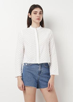 Zara блуза блузка сорочка прошва