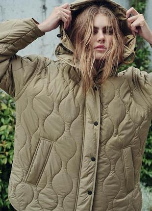 Куртка стеганая water repellent от zara.