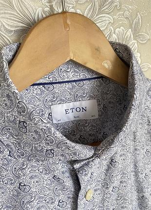 Чоловіча сорочка eton в принт paisley 3