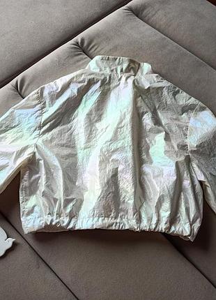 Куртка дитяча для дівчинки zara перламутрова укорочена 2
