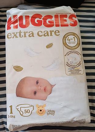Подгузники "huggies" 1, 50шт 2-5кг