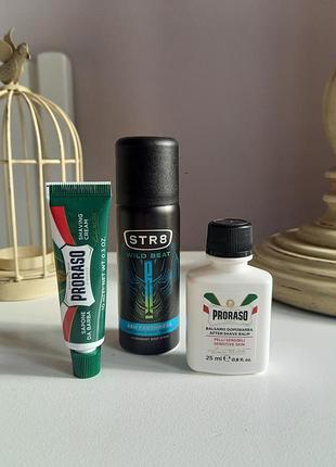 Дорожный набор для мужчин proraso (гель для бритья, бальзам после бритья, дезодорант)